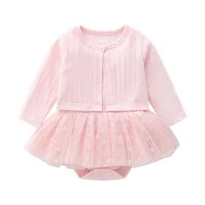 女童婴儿防滑连衣裙空调衬衫薄薄的柔光婴儿长袖连衣裙婴儿连身衣