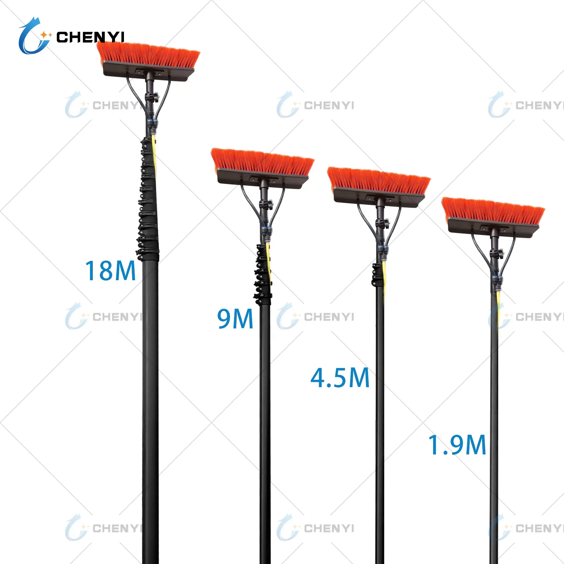 10m 12m 13m 15m outils de nettoyage télescopiques en fibre de carbone de haute qualité pour le nettoyage de toit ou de vitres