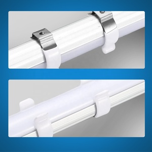 Abrazadera de lámpara fluorescente JESLED T8 T12 <span class=keywords><strong>LED</strong></span> de acero inoxidable, soporte de tubo recubierto de plástico blanco, abrazaderas de clip para lámpara para evitar la flacidez - Product Image 5