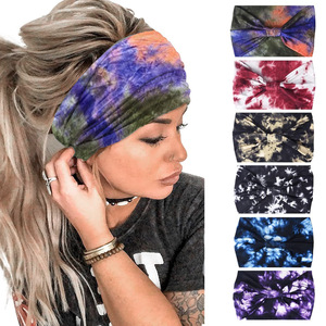 Diadema deportiva a <span class=keywords><strong>rayas</strong></span> bohemias, accesorio elástico grande para el cabello de playa atlética para Yoga, correr, uso en el gimnasio - Product Image 6