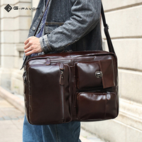 Sac à dos porte-documents en cuir véritable personnalisé, sac à main de luxe à fermeture éclair, sacoche portable pour ordinateur portable, idéal pour les affaires, les trajets quotidiens et les voyages, pour hommes