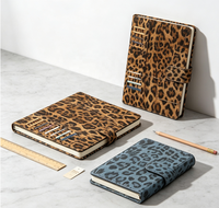 Nouvelles couvertures de cahier en cuir PU à motifs guépard/léopard/zebra/vache/crocodile/galet - Cadeaux écologiques pour les fêtes