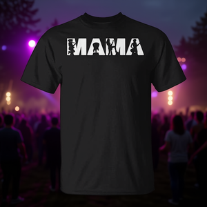 T-shirt Lead Guitarist Mama noir à col rond et manches courtes, sérigraphié, unisexe, pour adulte - Product Image 3