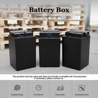 Boîtier de batterie cylindrique pour vélo électrique Cedley modèle 4830, en ABS+PC, pour cellules 18650/21700/26500, 170 cellules, sortie 5 kWh, noir