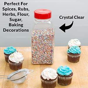 Frasco Redondo de Plástico PET de 1000 ml para Especias, Libre de BPA, Apto para Alimentos, Botella para Condimentos, Envase para Especias en Polvo, Agitador de Pimienta - Product Image 6