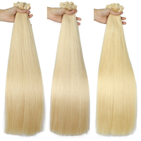 Extensions de cheveux Genius Weft en gros d'usine, double trame, 100% cheveux humains Remy vierges 60 #   Cheveux humains Genius