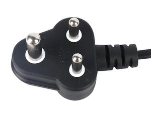 South Africa and India 3 Pin <strong>Plug</strong> to C19 250V 1.83m 3 <strong>Core</strong> 10A AC Power Cord for <strong>Computer</strong> Black/White - Product Image 4
