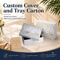 Kemasan hadiah kaku ramah lingkungan kustom dengan kotak penutup atas dan bawah dan cap panas Film Matte untuk hadiah