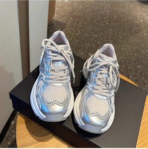 Nuevo Producto 2026, Zapatos Deportivos Casuales Transpirables de Malla Plateada para Mujer, Zapatos para Correr Ligeros y Cómodos - Product Image 3