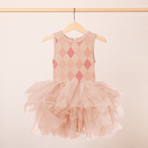 Hongbo abito da festa floreale personalizzabile per bambini dai 4 ai 5 anni gonna da bambina in Tulle colorato e abbigliamento in <span class=keywords><strong>maglia</strong></span> infantile - Product Image 3