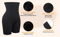 Pour HEXIN grande taille Shapewear femmes taille haute contrôle du ventre body respirant bout à bout minceur ventre court body