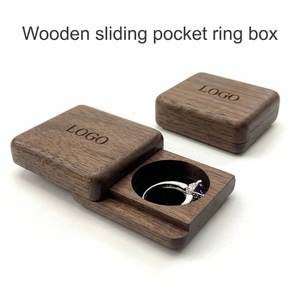 Small Wooden Jewelry <b>Box</b> Wooden sliding pocket <b>ring</b> <b>box</b> Wood proposal <b>ring</b> holder Slim <b>ring</b> <b>box</b> handmade - Product Image 1
