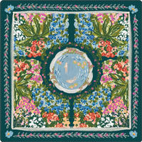 Tapis de Mahjong Américain Élégant à Motif Floral Pivoine Aquarelle, Tapis de Jeu de Mahjong en Caoutchouc de 31,5 Pouces pour les Rassemblements de Mahjong à Domicile