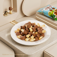 Biscuits enrobés personnalisables en gros pour enfants, en forme de champignon, saveur chocolat, croustillants, pour cadeaux et collations