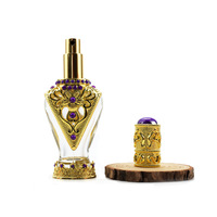 Bouteilles de parfum d'huile en cristal vides personnalisables de luxe de 30ml & 100ml avec joint en liège Design unique avec boîte élégante