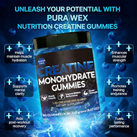 WELLBODY Gommes de créatine monohydrate 60 unités - 1,5 g par gomme, sans sucre, complément pour la croissance et la force musculaire