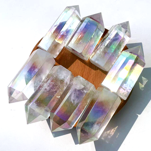 Venta al por Mayor de Torres de Cuarzo Cristalino Natural de 6-9 cm, Varitas de Cuarzo <span class=keywords><strong>Aura</strong></span> Angle Pulidas para Decoración del Hogar - Product Image 5