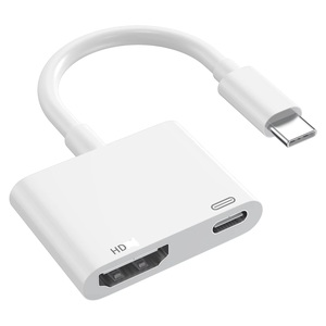 Adaptador TIPO <span class=keywords><strong>C</strong></span> a HDTV Adaptador AV digital de tipo 2, Conector de pantalla 4K para monitor de proyector iP15 a HDTV - Product Image 1