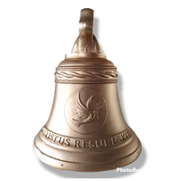 Sculpture de cloche d'église religieuse en bronze coulé avec impression par gravure, haute qualité, fabriquée en Italie, prête à être expédiée, design personnalisé