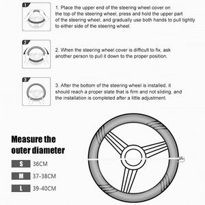 Cubierta de cuero y fibra de carbono para <span class=keywords><strong>volante</strong></span> de coche, accesorio JQ251 para <span class=keywords><strong>Peugeot</strong></span> <span class=keywords><strong>208</strong></span> 2012 ~ 2018 <span class=keywords><strong>Peugeot</strong></span> 2013 ~ 2018 - Product Image 5