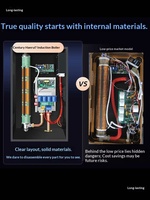 Chaudière de chauffage murale industrielle à basse pression à circulation naturelle à fréquence variable électromagnétique 220V 10kW verticale