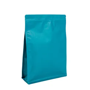 Free Sample Eight Side Seal Bags Custom Design Potato Chips Noodle Puffed Food Packaging Gusset Flat Bottom Zipper Bag