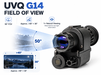 Monoculaire de vision nocturne portable à très faible luminosité, capteur 1 pouce, détection 1 km, résolution 800x600, 100 FPS pour la chasse et l'observation de la faune UVQ