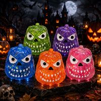 Jouet anti-stress en caoutchouc à base de maltose, en forme de tête de citrouille, mignon et effrayant, pour Halloween, transfrontalier