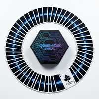 Cartas de Juego Personalizadas Cyber Noir, Papel de Núcleo Negro de 330 g/m², Impresión UV con Puntos de Neón, Baraja para Esports y Regalos Corporativos