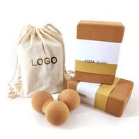 Nouveau type de bloc de yoga en liège antidérapant unique 3*6*9 personnalisé bloc de yoga en liège naturel vierge brique de yoga en liège biologique