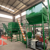 Ligne de production automatique de granulés d'aliments pour volailles pour les fermes de poulets de chair et de poules pondeuses, équipement de traitement complet et moulin à granulés