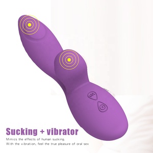 Vibrateur double 10 vitesses d'origine, avec fonctions de succion clitoridienne, de léchage, de stimulation du point G et de stimulation par picots, pour femmes - Product Image 2