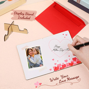 Tarjeta de felicitación de bambú para aniversario, invitación de boda, tarjeta de cumpleaños, tarjeta para el Día de la Madre, tarjeta para el Día de San Valentín, tarjeta de bendición con palabras íntimas - Product Image 3