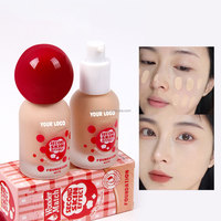 Fond de Teint Liquide Hydratant OEM, Crème de Maquillage, Poudre Compacte, Correcteur pour Peaux Foncées/Très Foncées, Fini Mat pour le Maquillage du Visage