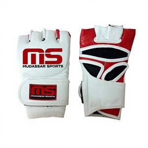 Mudassar Sports PU Leather MMA Boxing <b>Gloves</b> Moisture Wicking Hook-and-Loop Closure Customizable Grappling Sparring Training - Product Image 1