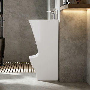 Lavabo sur pied en céramique de haute qualité pour salle de bain, avec double niveau intégré pour le lavage des mains et des pieds, idéal pour le Wudum et le <span class=keywords><strong>spa</strong></span> des pieds musulman. - Product Image 3