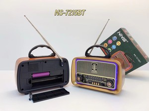 Retro retroceso Vintage Transistor altavoz incorporado caja grande portátil mesa de madera Usb TF tarjeta Fm Am Sw3 bandas <span class=keywords><strong>Radio</strong></span> NS-7215BT - Product Image 3