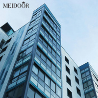 Murs-rideaux extérieurs pour immeubles de bureaux Meidoor, installation rapide, alliage d'aluminium haute résistance, entièrement dissimulés, pour centres commerciaux et cuisines