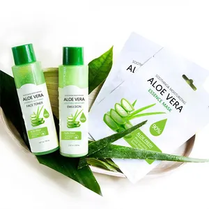 Private Label 100% Natural Organic Skin Care Kit Face Care Whitening Moisturizing Acne Treatment Aloe Vera Skin Care Set