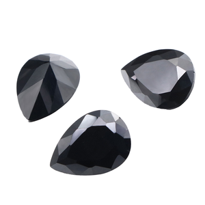 Piedra Preciosa Suelta de Ónix Negro Natural de Calidad AAA, Facetada en Forma de Pera de 7x5MM, para Joyería, Colgantes, Anillos y Manualidades - Product Image 1