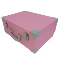 Valise carrée portable haut de gamme en carton, étanche, fabriquée en Chine, avec poignée et doublure en éponge pour l'emballage de bijoux