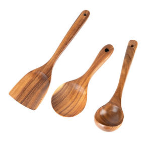 Ensemble d'ustensiles de cuisine en bois avec spatule antiadhésive Petite cuillère à riz Passoire Hot Pot-Outils de cuisine essentiels - Product Image 5