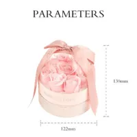Boîtes cadeaux de savon en forme de fleur pour la Saint-Valentin, nouveau design, carton ondulé éternel avec laminage mat et gaufrage