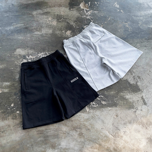 Ensemble de jogging deux pièces personnalisé, vêtements décontractés, short et t-shirt, ensemble en coton 100% blanc, t-shirt et short. - Product Image 3