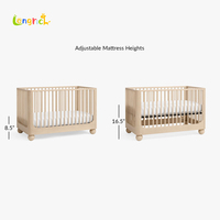 Berceau de style scandinave, changement de mode de lit de berceau et de lit pour tout-petits, chaud accompagnant le chemin de croissance