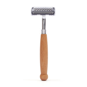 Rasoir à cinq lames écologique en bois de hêtre clair pour hôtels et naturistes - Product Image 5
