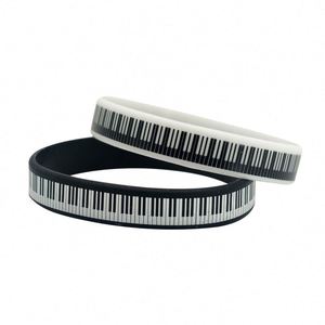 Piano Notes Rubber Wristbands Silicone Wristbands Piano Music Themed Parties Decorative Music Birthdays Baby Showers Party <b>Gifts</b> - Product Image 1