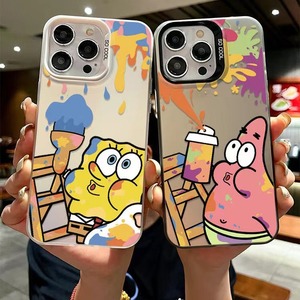 Custodia per Cellulare iPhone 16 Pro Max Graffiti <span class=keywords><strong>Spongebob</strong></span> per iPhone 15 14 13 12 Pro Max Custodia Antiurto per Cellulare - Product Image 1