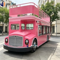 Camion-restaurant bus à deux étages, véhicule multifonctionnel pour snacks, fabricant chinois, remorque mobile pour desserts et aliments, remorquable