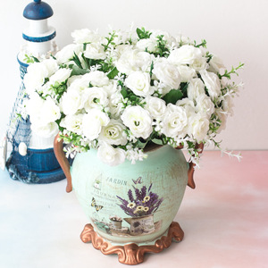 ดอกกุหลาบมินิเกรดสูง 5 ก้าน 15 หัว ดอกไม้ประดิษฐ์สำหรับตกแต่งบ้าน - Product Image 3